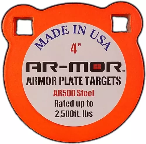 1/2" Thick AR500 Steel Orange Gong - 4" Round Target