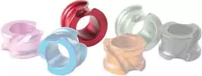 1/4" Red Accu-Peep with Angular Grooves - Hot Shot Archery