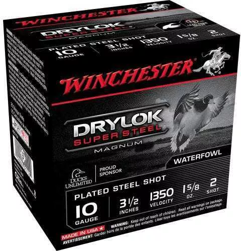 10 Gauge 25 Rounds Ammunition Winchester 3 1/2" 1 5/8 oz Steel #2