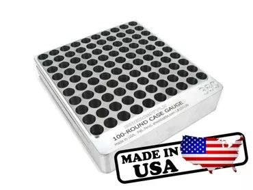 100-Hole .380 Hundo Chamber Checker Cartridge Case Gauge by Shockbottle