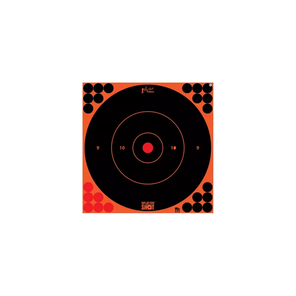 12" Orange Bullseye Target Pack - 5 Count