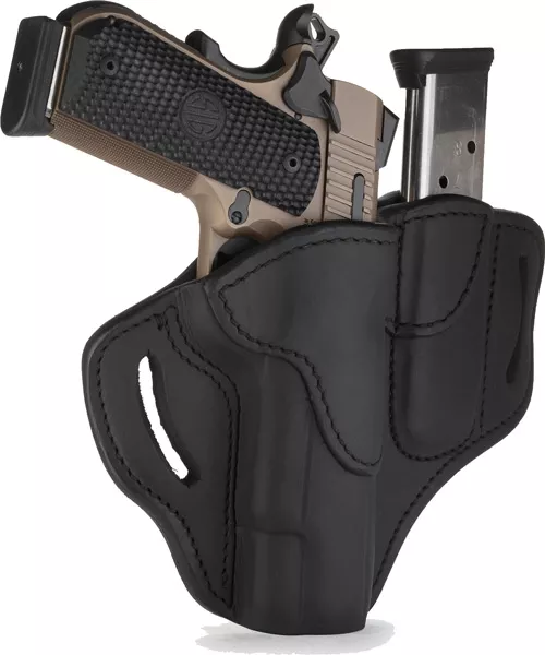 1791 BH1 BELT HOLTR W/ MAG HLD – MULT-FIT RH 1911 FRM 4-5″ BLK