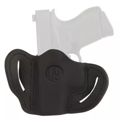 1791 Gunleather BHC Optic Ready | OWB Belt Holster | Fits Optic Ready Sub-Compact Pistols | Matte Finish | Stealth Black Leather | Right Hand | OR-BHC-SBL-R