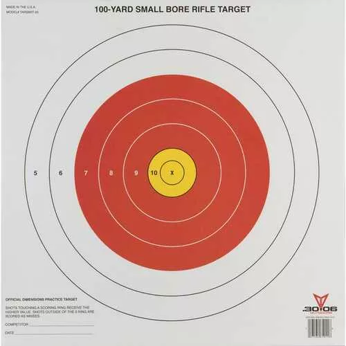 3006 Small Bore Rifle Target 20 pk.