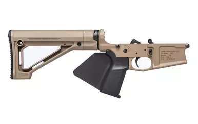 Aero Precision M5 Featureless Complete Lower Receiver w/ Magpul Fixed Carbine Stock| Lower Receiver | Black | APAR308055