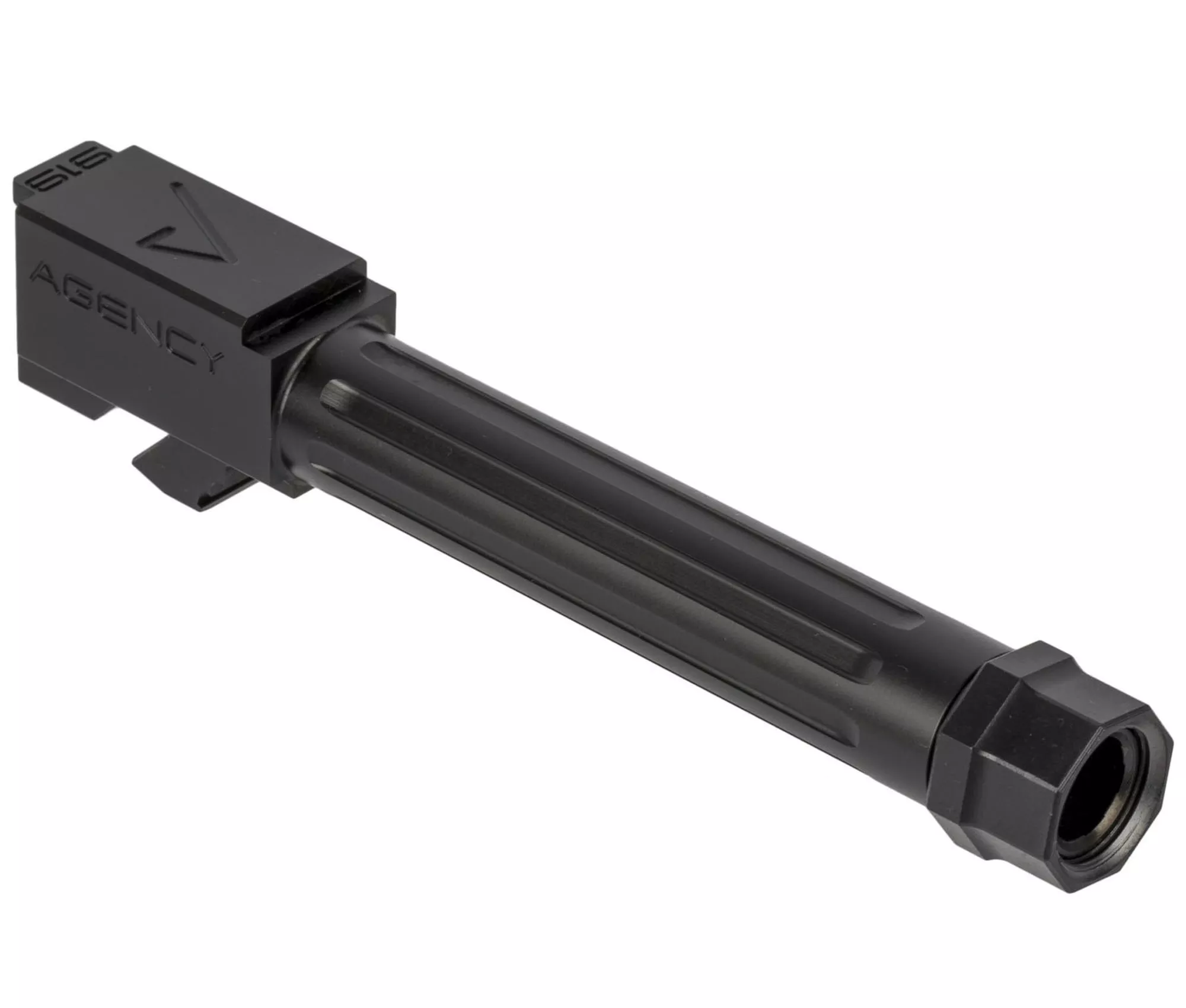 Agency Arms Glock 19 Mid Line Fluted Threaded Barrel 1 /2X28 Black DLC