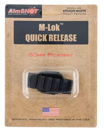 AimShot MTMQR60PR Quick Release M-Lok Adapter Picatinny RailBlack Anodized