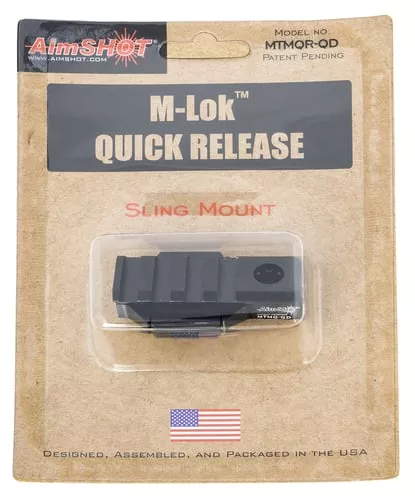 AimShot MTMQRQD Quick Release M-Lok Adapter Quick Detach Sling MountBlack Anodized