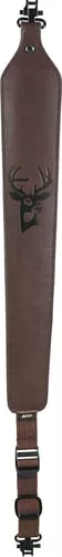 Allen 8145 Cobra Sling made of Brown Leather with Suede Lining, 23"-38" OAL, 2.75" W, Adjustable Design & Swivels for Rifles