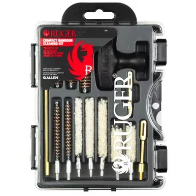 Allen Company Ruger Compact Handgun Cleaning Kit | 14 Piece | 38 Special-45 ACP | Molded Case | 27821
