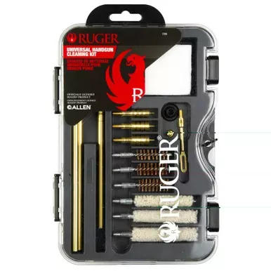 Allen Company Ruger Universal Handgun Cleaning Kit | 18 Piece | 380ACP to .45ACP | Molded Case | 27836