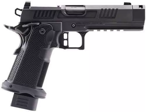 Alpha Foxtrot AF1911 Romulus 9mm Luger 20+1 4.25" Black DLC Stainless Steel Threaded Compensated Barrel, Optic Ready/Serrated Slide & Frame w/Beavertail & Picatinny Rail, Aluminum Grip, RMSc/RMR Footprint
