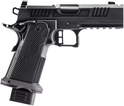 Alpha Foxtrot AF1911 Romulus Compact 9mm Luger 20+1 4.25" Black Ported Barrel, Black DLC Stainless Steel Optic Ready/Serrated Slide, Black DLC Stainless Steel Frame w/Beavertail & Picatinny Rail,Black Textured Grip, RMR/RMSc Footprint