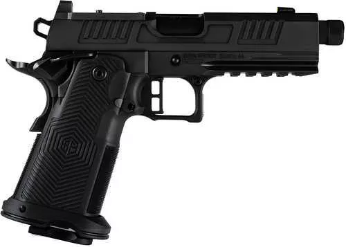Alpha Foxtrot AF1911 Romulus Compact Pistol 9mm Luger 20+1 4.25" Black Threaded Barrel, Black DLC Stainless Steel Optic Ready/Serrated Slide, Black DLC Stainless Steel Frame w/Beavertail & Picatinny Rail, Polymer Grip, RMR/RMSc Footprint