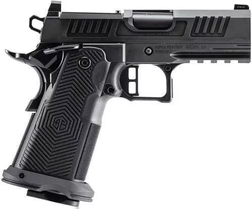 Alpha Foxtrot AF1911 Romulus Sub-Compact 9mm Luger 20+1 3.50" Black Bull Ramped Barrel, Black DLC Stainless Steel Optic Ready/Serrated Slide, Black DLC Stainless Steel Frame w/Beavertail & Picatinny Rail, Polymer Grip, RMR/RMSc Footprint