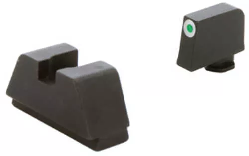 AmeriGlo Optic Compatible Sets for Glock | For Glock 43X/48 MOS | Green Tritium with White Outline | Black Rear | .220″ Front and .295″ Rear | GL-480