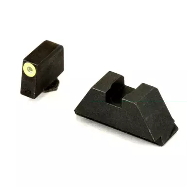 AmeriGlo Sight | Fits All Glocks except 42/43 | Green Tritium LimeGreen Lumi Outline Front Black Rear | Tall Suppressor Set | GL-611