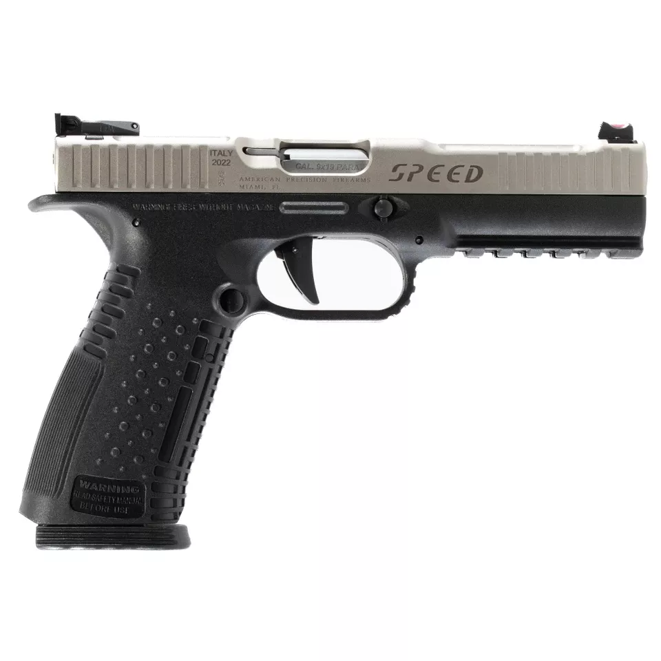 AMPF Strike One 9mm Pistol, 5" Barrel, 10-Round, Stainless Steel