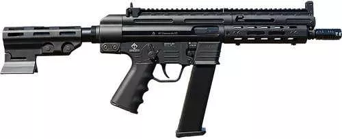 ATI GSG-9 9mm Luger 33+1 7.90" Black Threaded Barrel, Black Aluminum Receiver w/Picatinny Rail, M-LOK Handguard, Black Pistol Brace, Black Polymer Grip, Ambidextrous