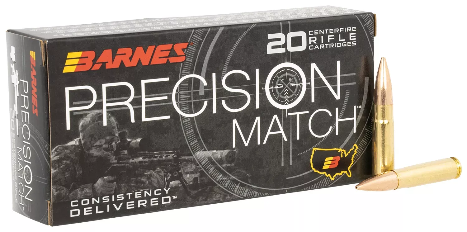 Barnes Precision Match .300 AAC Blackout 220 gr Boat tail hollow point, 20-Round Box