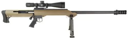 Barrett Model 99, Single Shot, 416 Barrett, 29" Fluted Barrel, QDL Muzzle Brake, Cerakote Finish, Flat Dark Earth, Includes Bi-Pod and Leupold MARK 4HD 8-32x56 19949