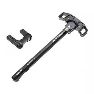 Battle Arms Development Rack Charging Handle | BAD ASS PRO Safety | Matte Finish | Black | Ambidextrous | Fits AR-15 | AMBI-KIT-1