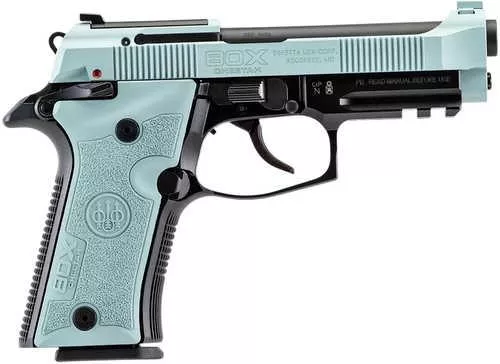 Beretta USA 80X Cheetah Micro-Compact Frame 380 ACP 13+1 4.40" Black Barrel, Blue Steel Optic Ready/Serrated Slide, Blue Aluminum Frame w/Beavertail & Picatinny Rail, Vertec Grip