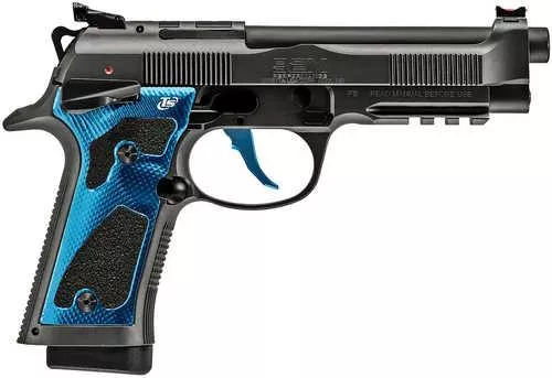 Beretta USA 92X PCO Full Size Frame Midnight Squall 9mm Luger 18+1 4.90" Black Barrel, Graphite Gray Tinitec Steel Optic Ready/Serrated Slide & Frame w/Beavertail & Picatinny Rail, Black/Blue Textured Grip