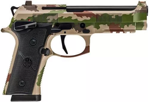 Beretta USA 92XI Full Size Frame 9mm Luger 15+1 4.70" Black DLC Steel Barrel, Vegetato Camo Cerakote Stainless Steel Optic Ready/Serrated Slide, Vegetato Camo Cerakote Aluminum Frame w/Picatinny Rail, Black Textured Grip, MRDS Footprint