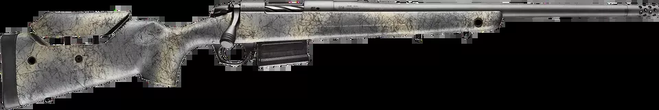 Bergara B-14 Wilderness Terrain 6.5 Creedmoor Rifle with Sniper Gray Cerakote and Woodland Camo Stock