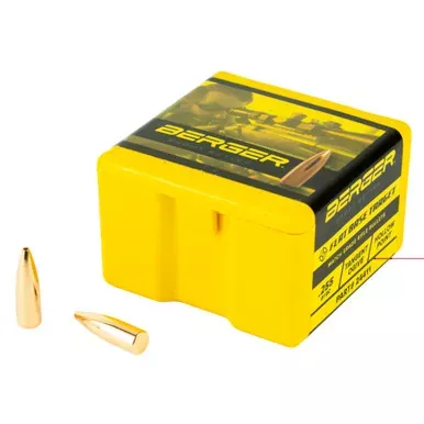 Berger Bullets FB Target | .243 Diameter | 6MM/243 Winchester | 68 Grain. Flat Base Hollow Point | 100 Count | 24411