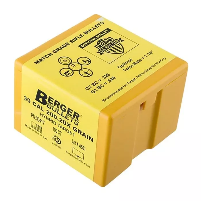 BERGER BULLETS – Hybrid Target 30 Caliber (0.308″) 230gr Hybrid BT 100/Box Quantity Discount PriceAdd To Favorite