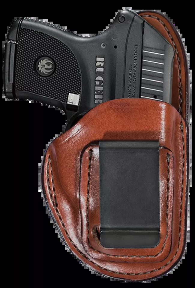 Bianchi 19238 IWB Leather Holster for Browning Hi-Power/Ruger SR/Colt 1911, Right Hand, Size 14, Tan