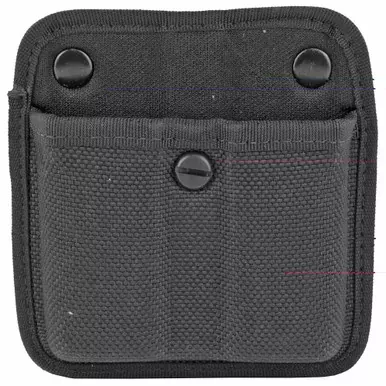 Bianchi Model 7922 AccuMold Triple Threat II Double Magazine Pouch | Fits Browning Hi-Power | Nylon | Black Finish | 18797