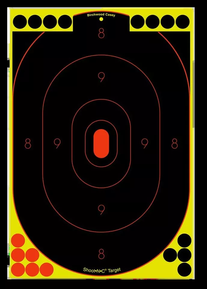Birchwood Casey 34603 Shoot-N-C Reactive Target 12"x18" Oval Silhouette 100 Pack