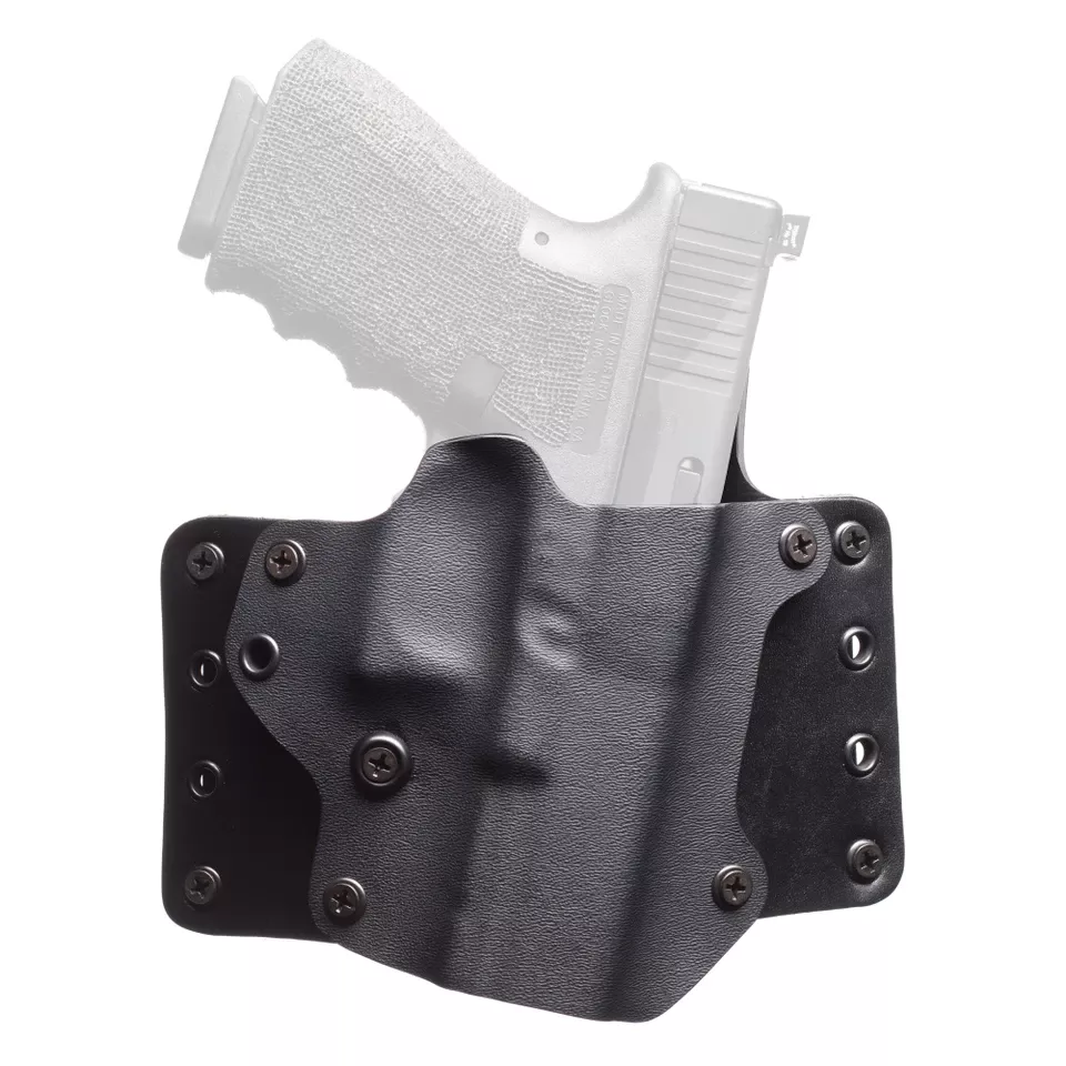 Black Leather Wing Holster for Glock 17 Right Handed