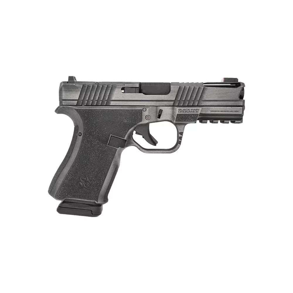 Black Rain Ordnance Frontline+ Handgun 9mm Luger 15rd Magazine 3.75″ Barrel Gun Metal Grey Battleworn