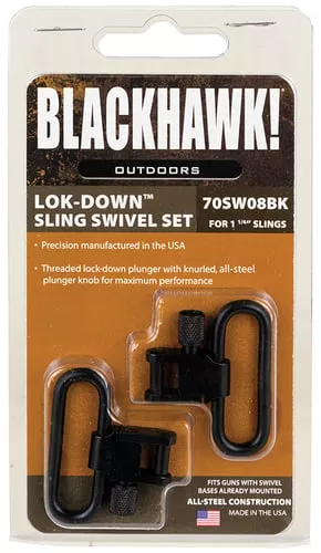 Blackhawk 70SW08BK Lok-Down Swivel SetBlued 1.25" Steel 2 Pc.