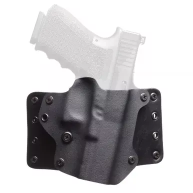 BlackPoint Tactical Leather Wing OWB Holster | Fits Sig Sauer P320-AXG Legion | Right Hand | Black Kydex & Leather | 1.75″ Belt Loops | 171982