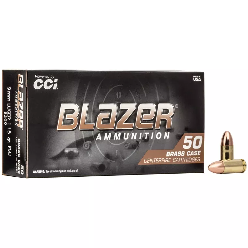 Blazer 9mm 115 gr 50 rnd box