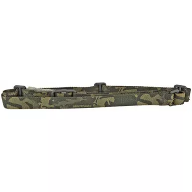 Blue Force Gear Vickers Sling | 2-Point Combat Sling | Black Multicam | Molded Acetal Adjuster | No Quick Release | Attached with TriGlide instead of Loop Lock | VCAS-125-OA-MCB