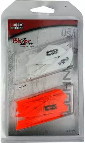Bohning Blazer Vane Combo White/Neon Orange 36 pk. Model: 101050WH/FALSE