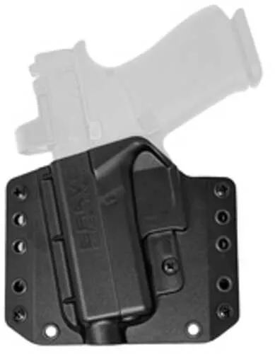 Bravo Concealment BCA | Outside The Waistband Holster | 1.5″ Belt Loops | For Glock 43/43X/43X MOS | Polymer Construction | Black | Left Hand | Does not fit Glock 48 | BC10-1034