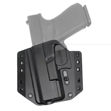Bravo Concealment BCA | OWB Concealment Holster | 1.5″ Belt Loops | Fits Glock 19/19X/23/32/45 Left Hand | Black | Polymer | Does not fit Glock Gen 5 40SW | BC10-1005