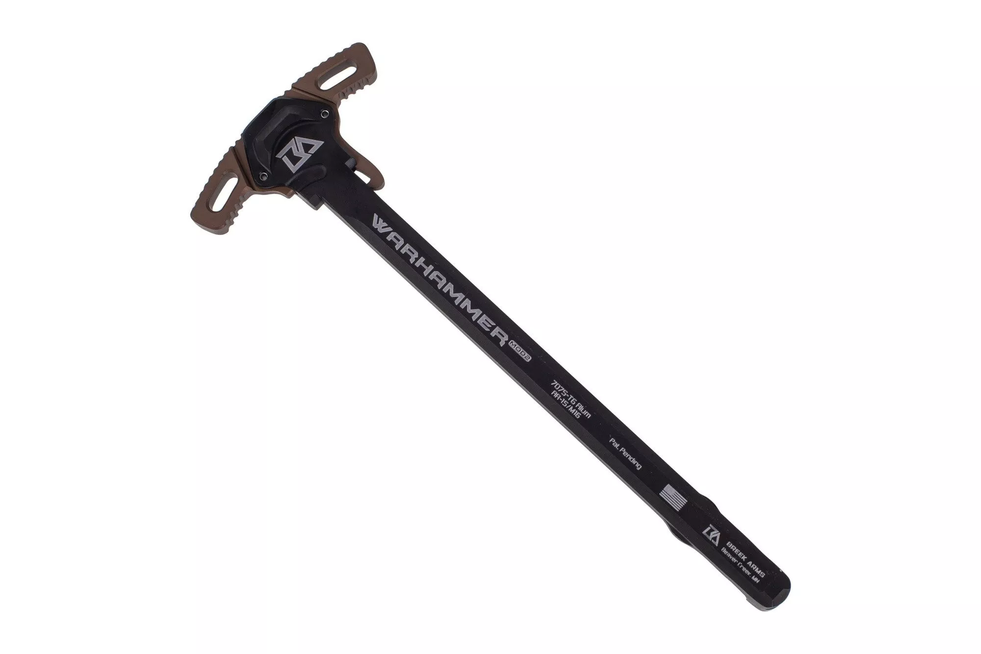 Breek Arms Warhammer Mod2 Micro Latch AR-15 Ambidextrous Charging Handle FDE