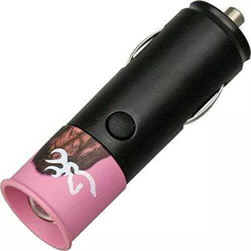 Browning On The Road 2" Shotgun Shell Rechargeable Flashlight, Black/Pink