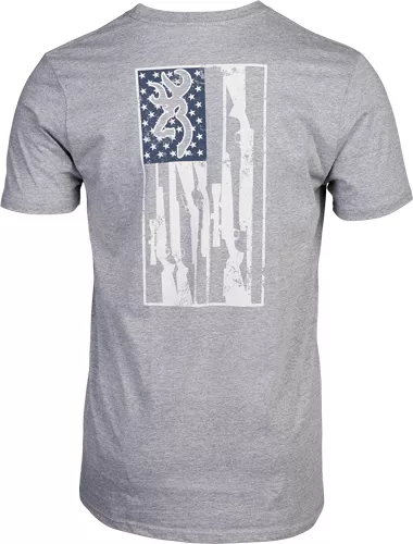 BROWNING SS T-SHIRT BROWNING – LEGACY FLAG HTHR GRAY XXLARGE