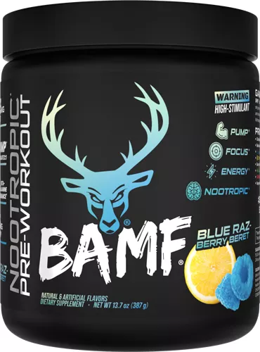 BUCKED UP PRE-WORKOUT BAMF – BLUE RAZ-BERRY BERET 30SERVING