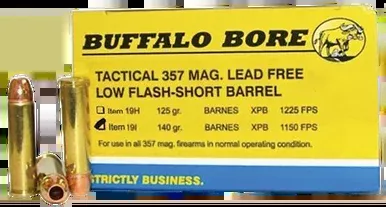 Buffalo Bore 357 Magnum Ammo 140 Grain Barnes VOR-TX XPB Lead Free Box of 20