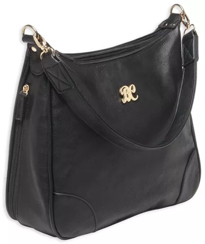 BULLDOG CONCEALED CARRY PURSE – HOBO STYLE BLACK W/BLACK TRIM